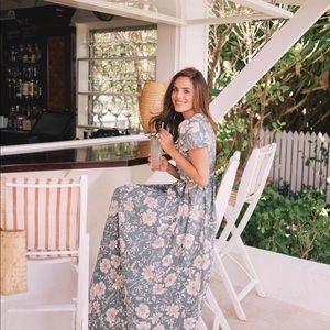 Gal Meets Glam Green Floral Dress - Small